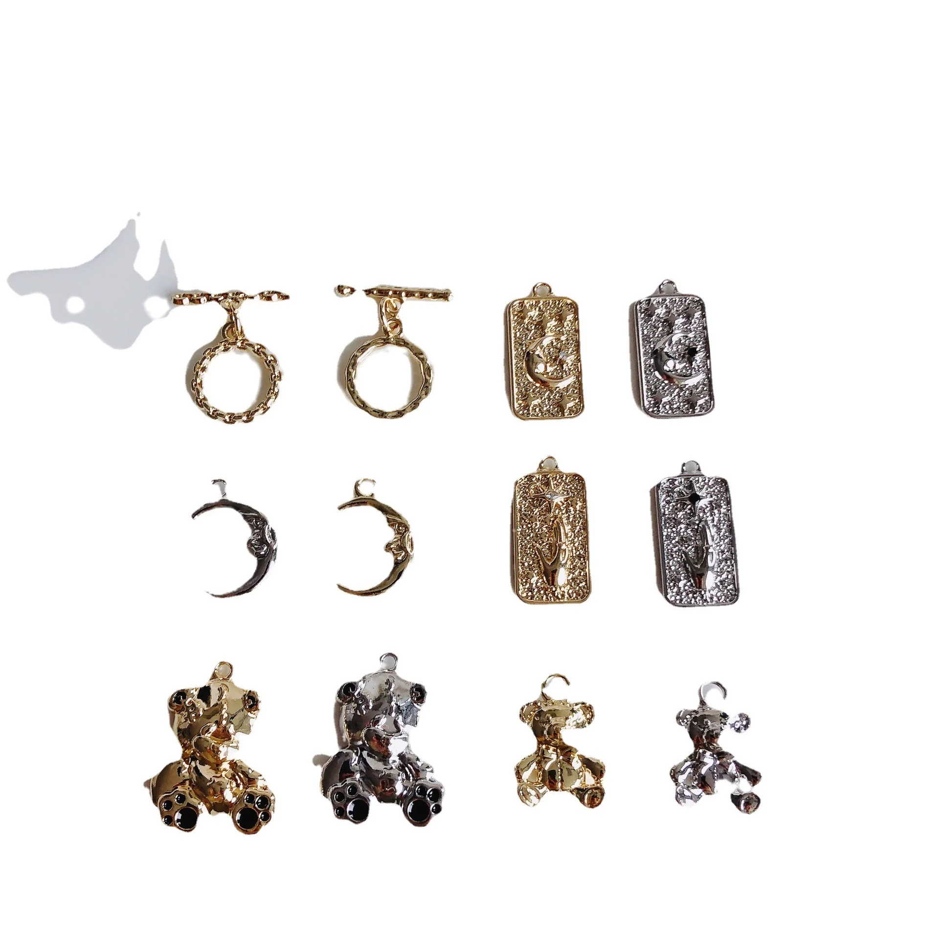 Alloy Handmade Jewelry Accessories With Moon Bear Shape Electroplated - Image 5