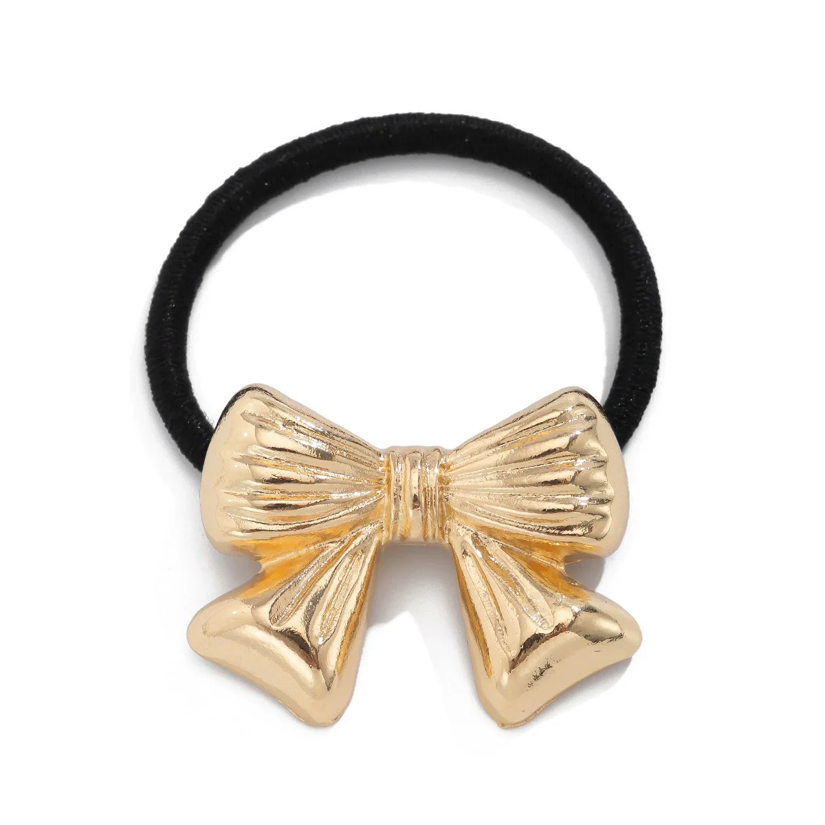 Alloy Handmade Simple Flower Metal Hair Ring Stretch Hair Rope Headwear - Image 4