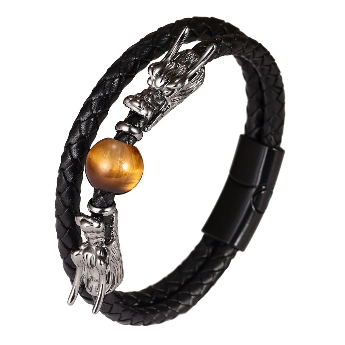 Alloy Handwoven Dragon Bracelet With Magnetic Buckle And Electroplating Treatment Unisex Style - Image 6
