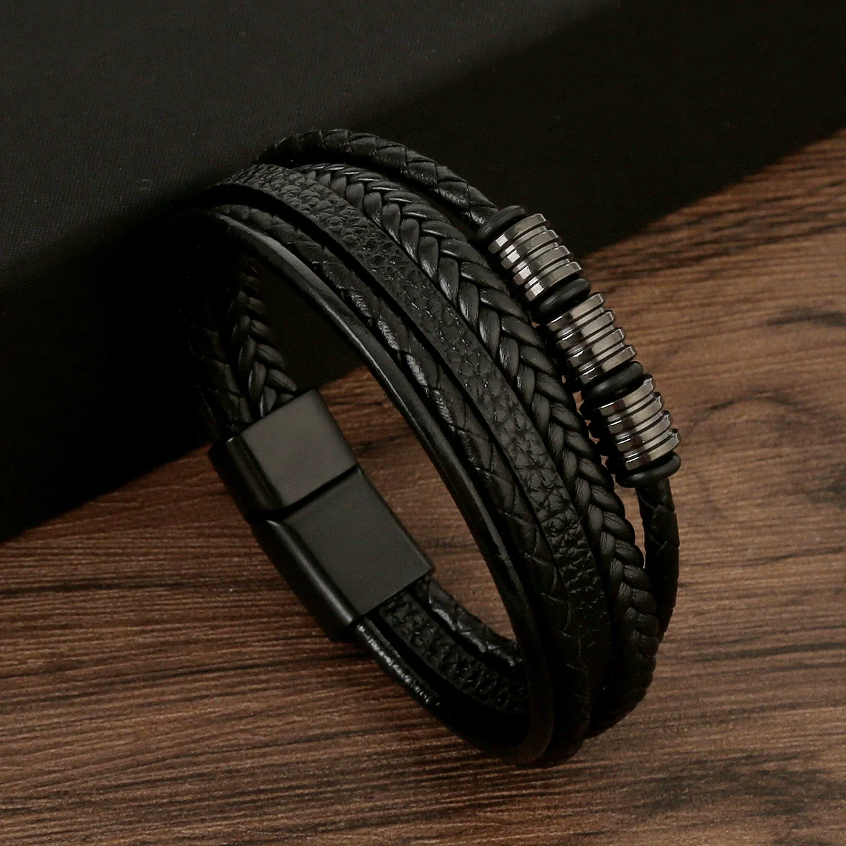 Alloy Handwoven Geometric Bracelets For Men Electroplated Highend Jewelry Accessories - Image 12