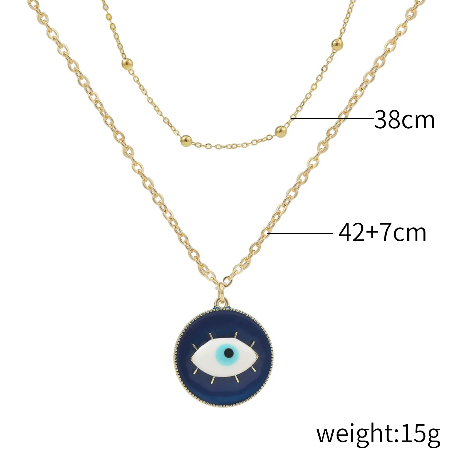 Alloy Heart Pattern Pendant Multilayer Necklace With Electroplating For Women - Image 16