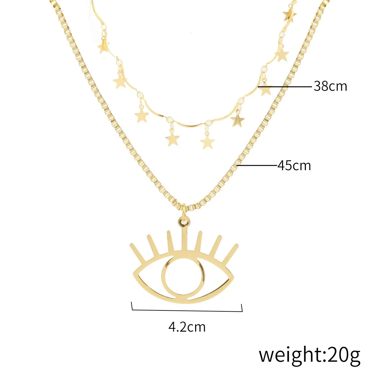 Alloy Heart Pattern Pendant Multilayer Necklace With Electroplating For Women - Image 18