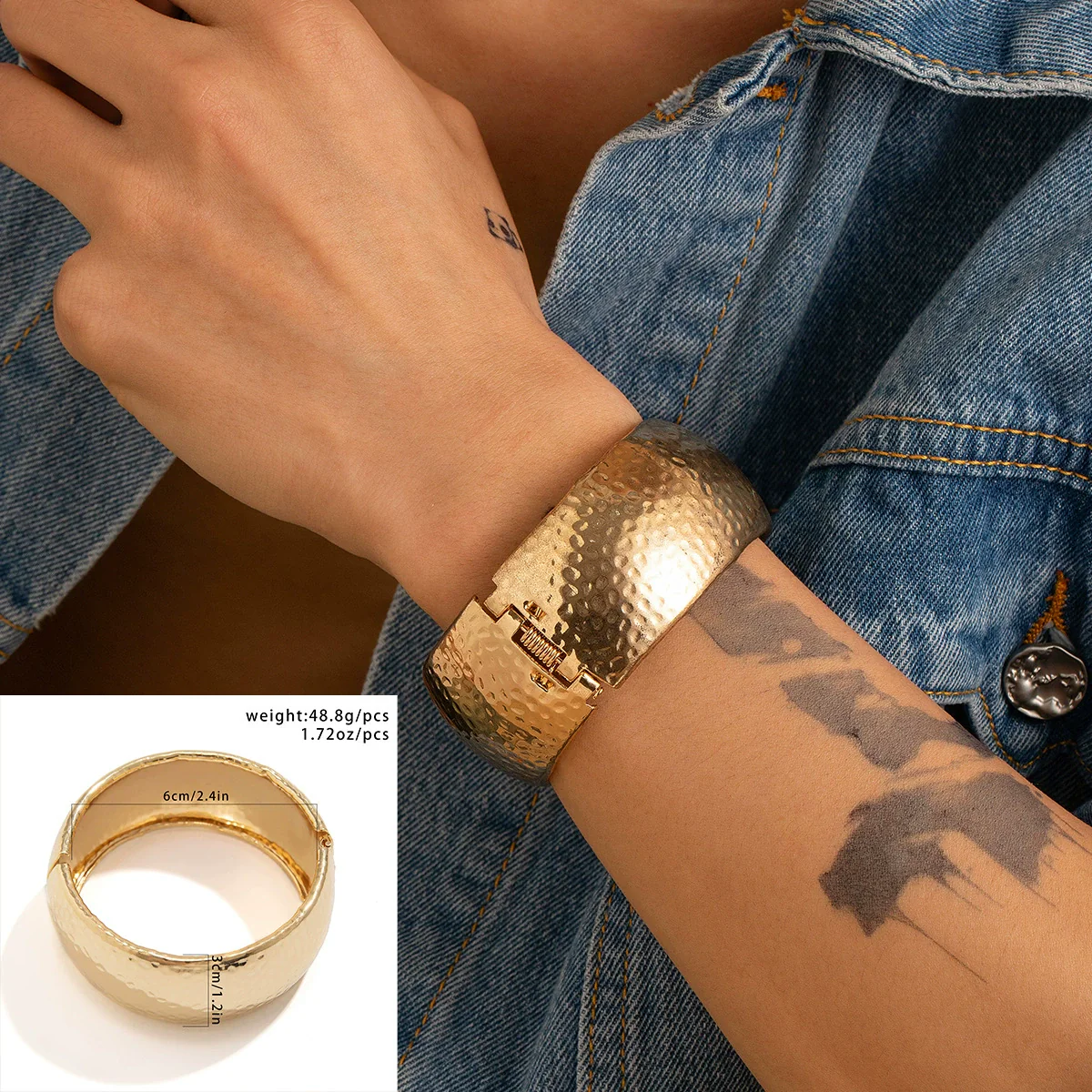 Alloy Hiphop Fashion Glitter Irregular Men's Bracelet With Electroplating - Image 10