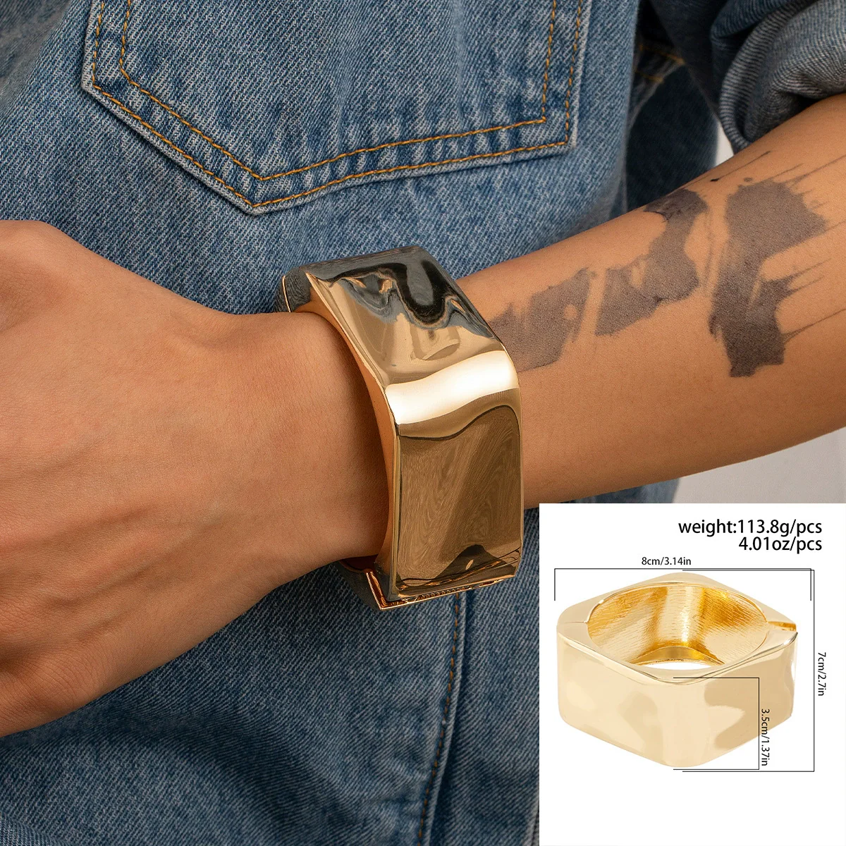 Alloy Hiphop Fashion Glitter Irregular Men's Bracelet With Electroplating - Image 14