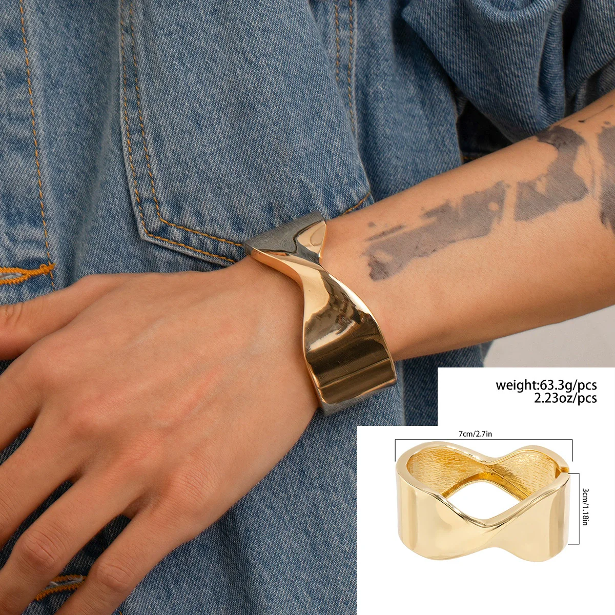 Alloy Hiphop Fashion Glitter Irregular Men's Bracelet With Electroplating - Image 16