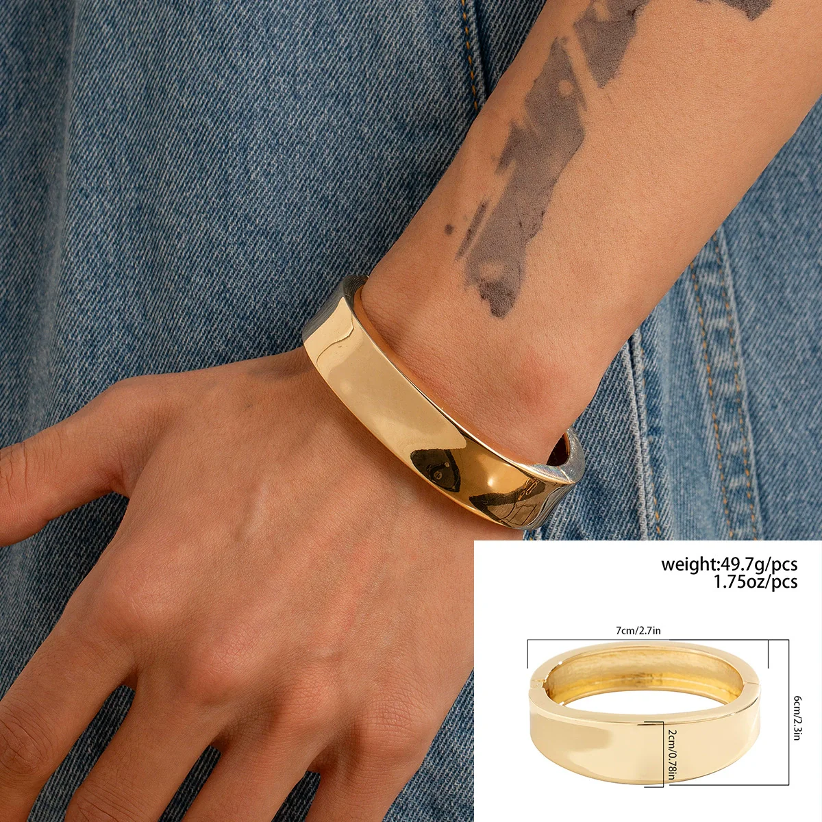 Alloy Hiphop Fashion Glitter Irregular Men's Bracelet With Electroplating - Image 19
