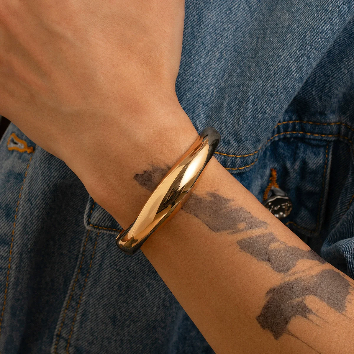 Alloy Hiphop Fashion Glitter Irregular Men's Bracelet With Electroplating - Image 9