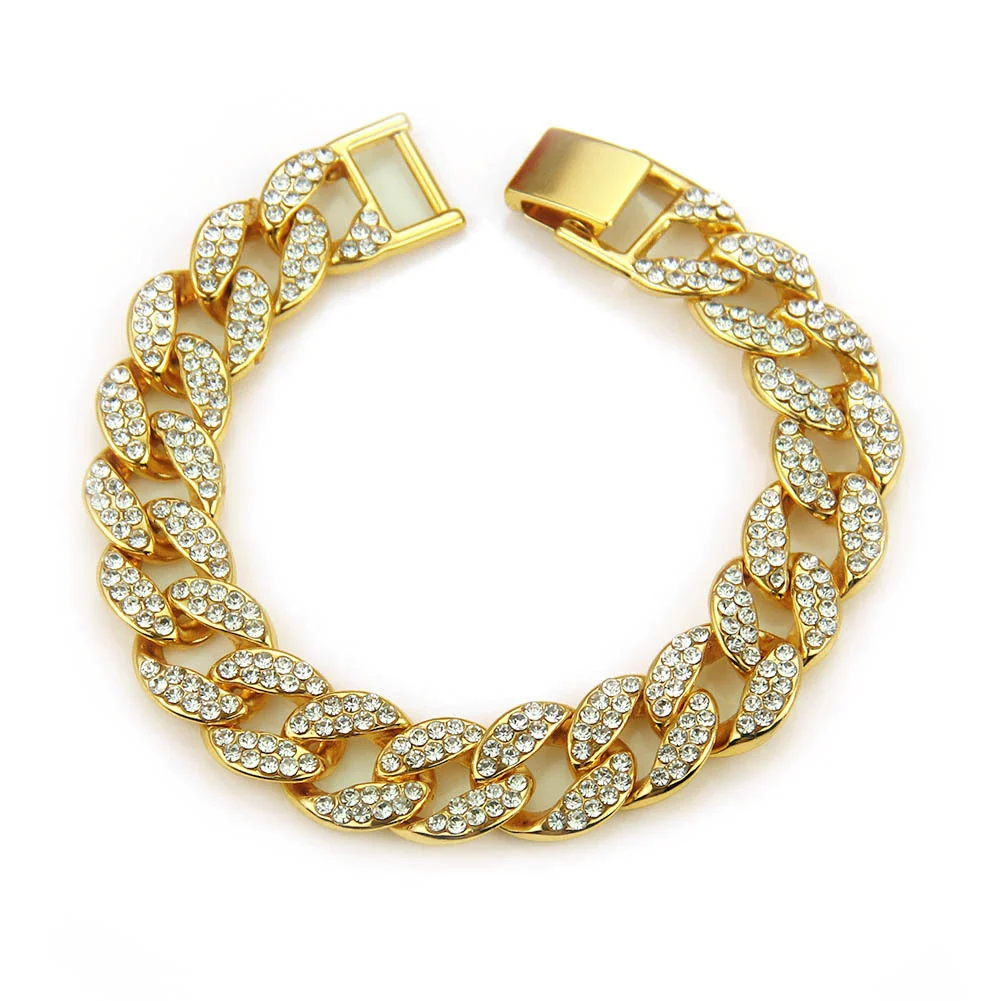 Alloy Hiphop Geometric Diamond Men's Bracelet Jewelry