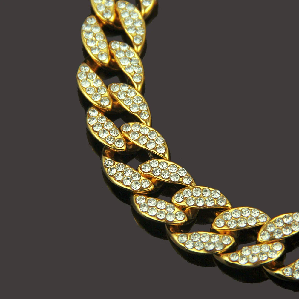 Alloy Hiphop Geometric Diamond Men's Bracelet Jewelry - Image 4
