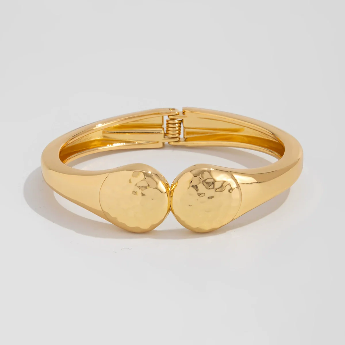 Alloy Irregular Metal Electroplated Smooth Bracelet With Water Ripple Design - Image 9