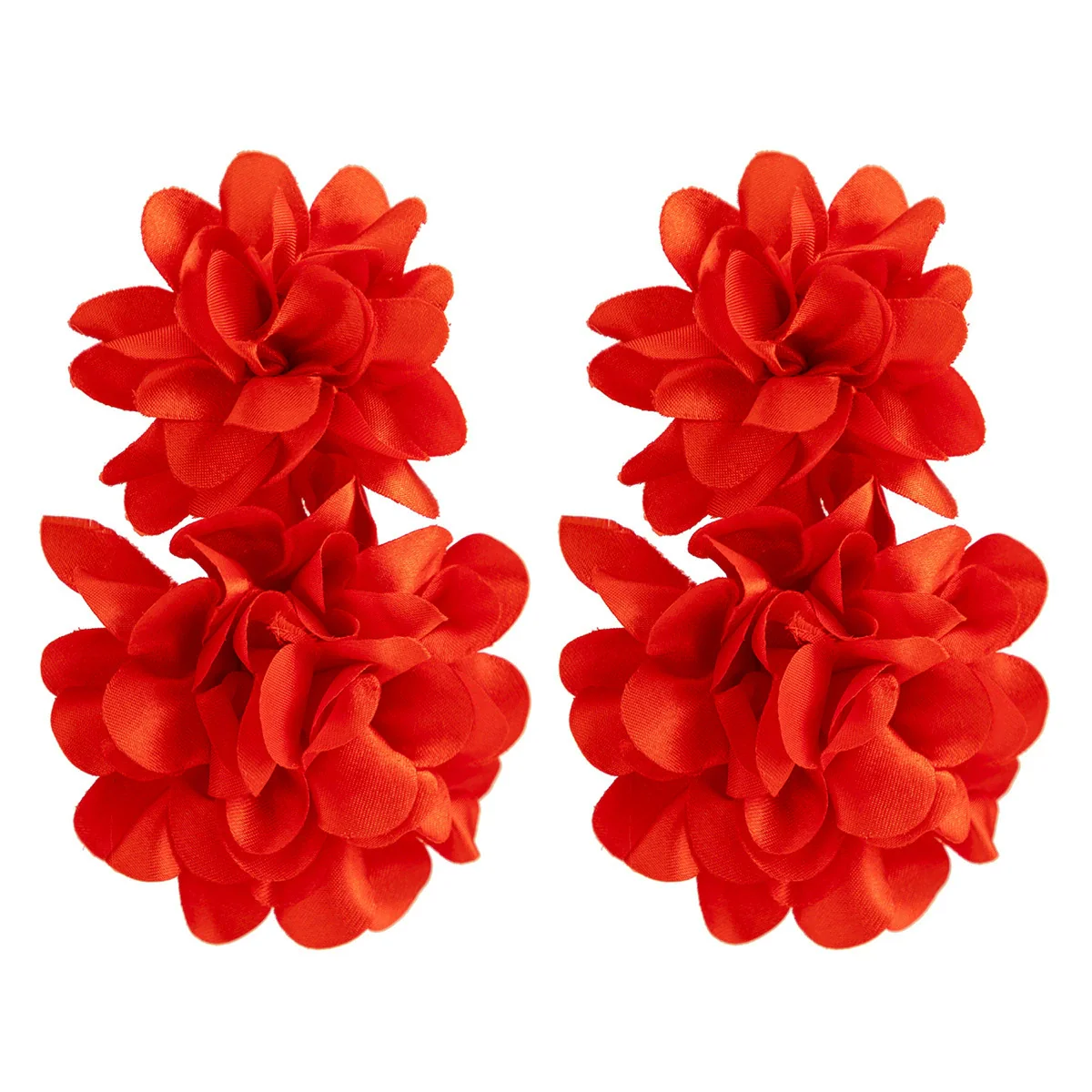 Alloy Jewelry Flower Tassel Ear Clip Electroplated For Women - Image 4