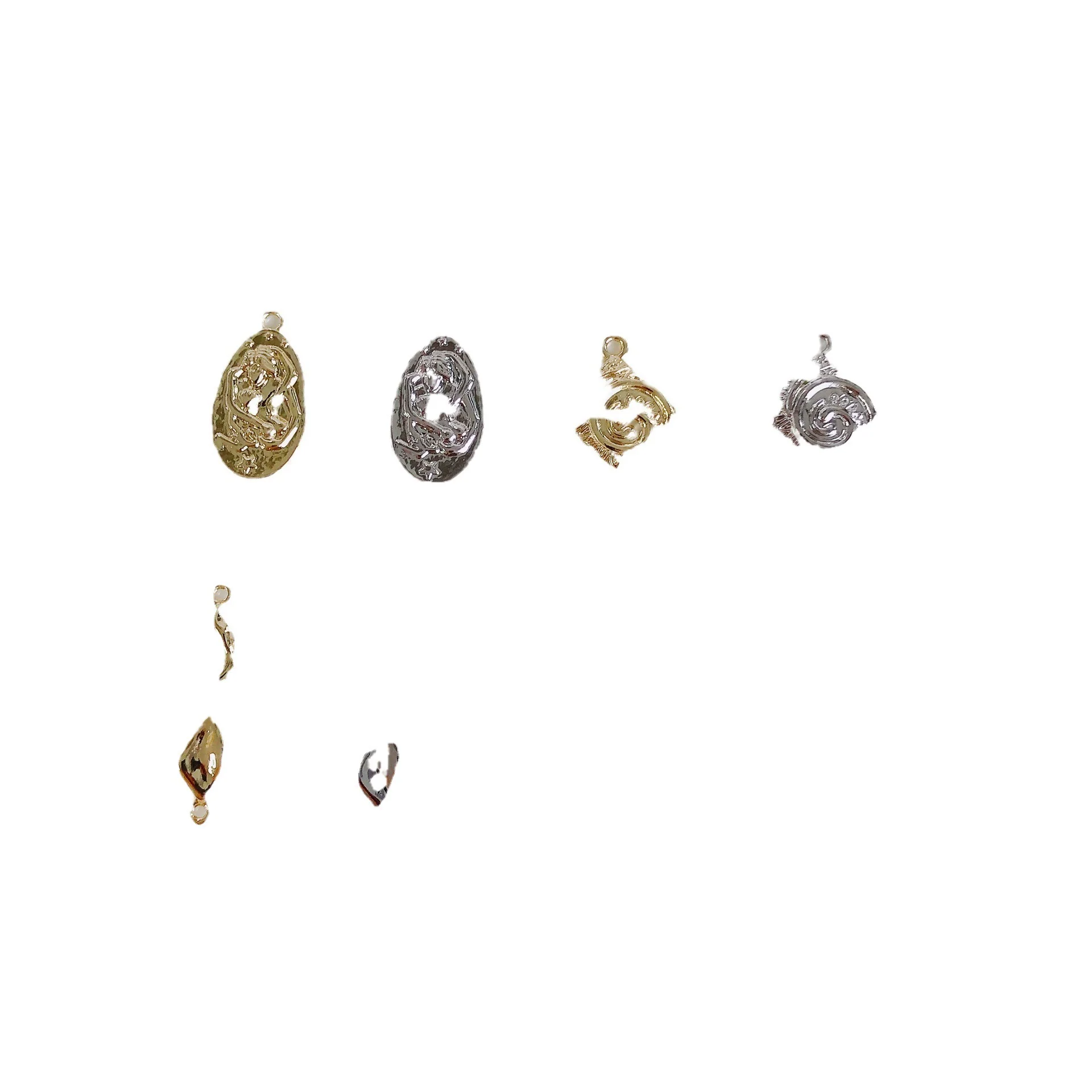 Alloy Jewelry Retro Sun Round Gold Coin Irregular Link Buckle Electroplated Bracelet Necklace - Image 5