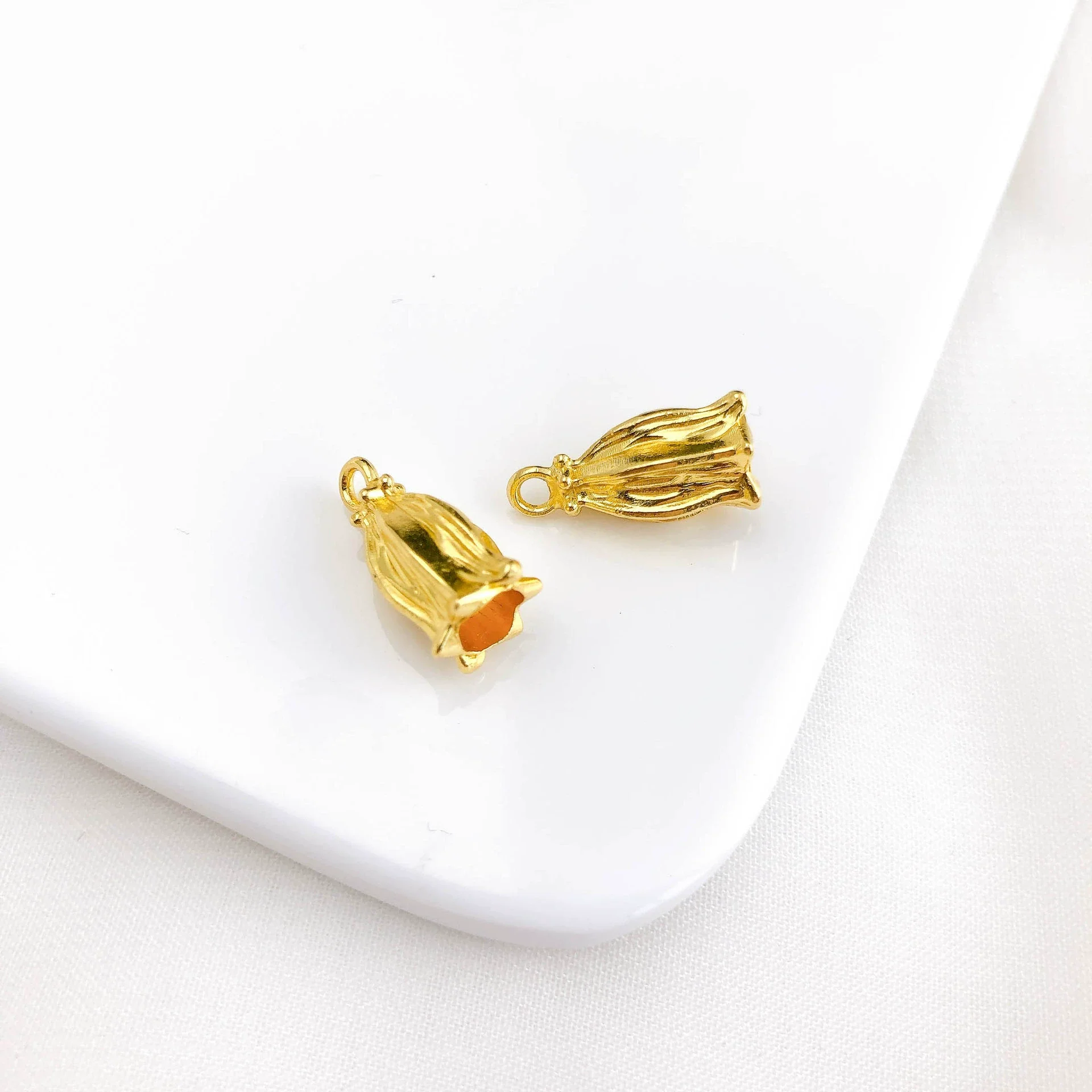 Alloy Lily Flower Bud Pendant Jewelry Accessories With Colorpreserving Electroplating - Image 5