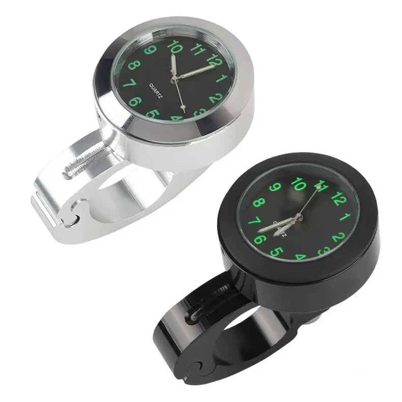 Alloy Luminous Motorcycle And Electric Vehicle Modified Handlebar Waterproof Watch Clock