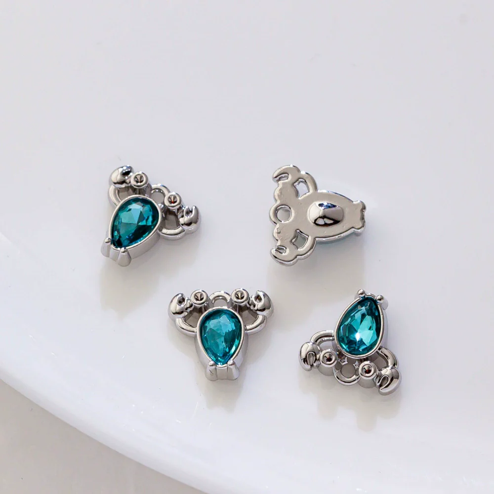 Alloy Marine Life Crab Lobster Zircon Pendant Electroplated Diy Jewelry Accessories - Image 12