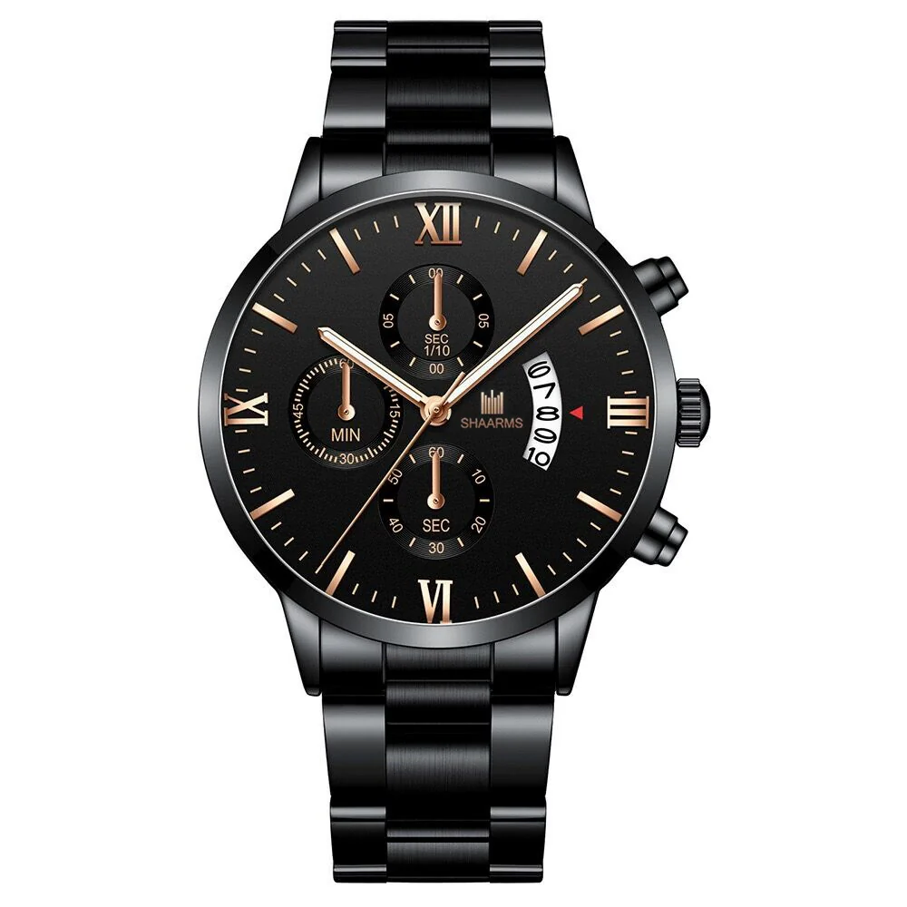 Alloy Men's Business Style Round Dial Quartz Watch - Image 10