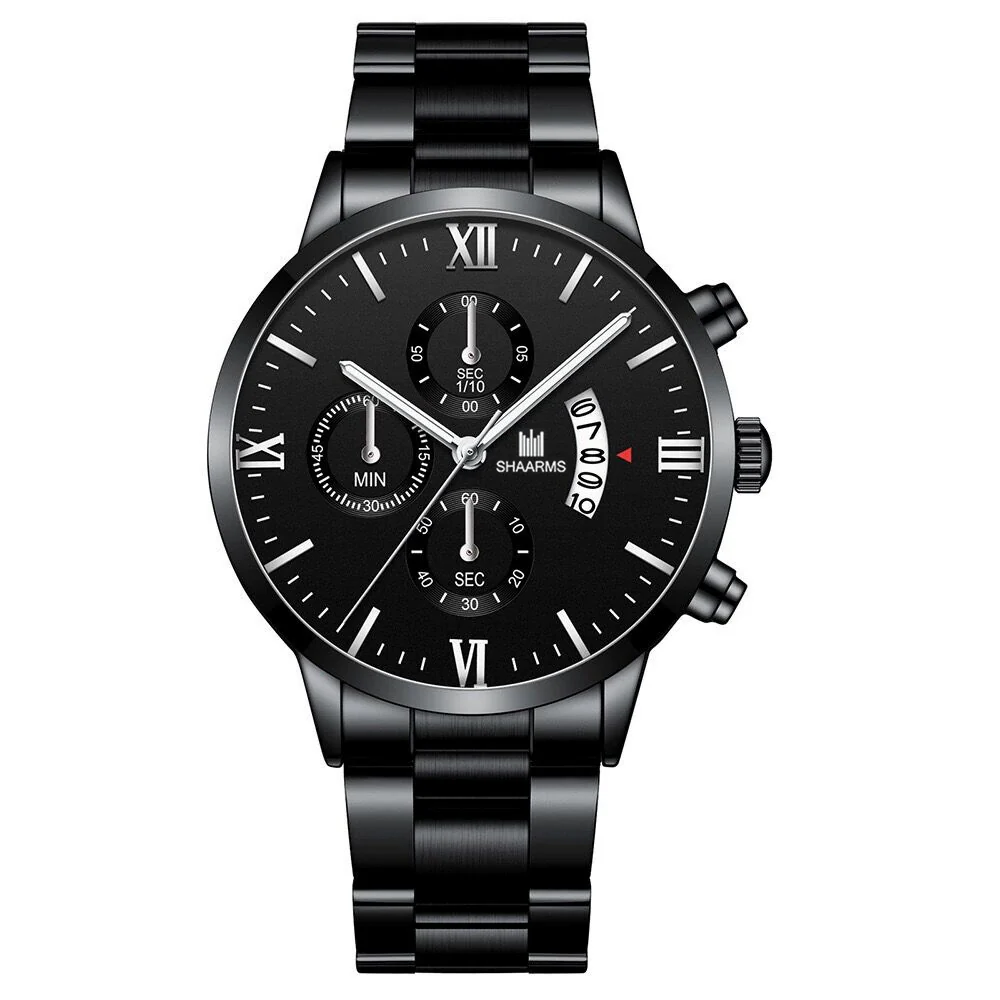 Alloy Men's Business Style Round Dial Quartz Watch - Image 11