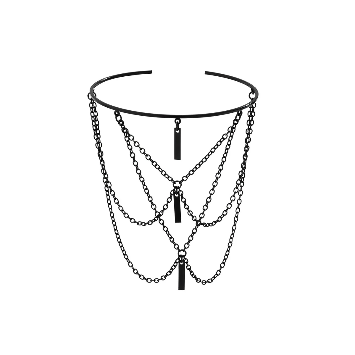 Alloy Metal Chain Imitation Pearl Arm Bracelet Starshaped Electroplated For Women - Image 5