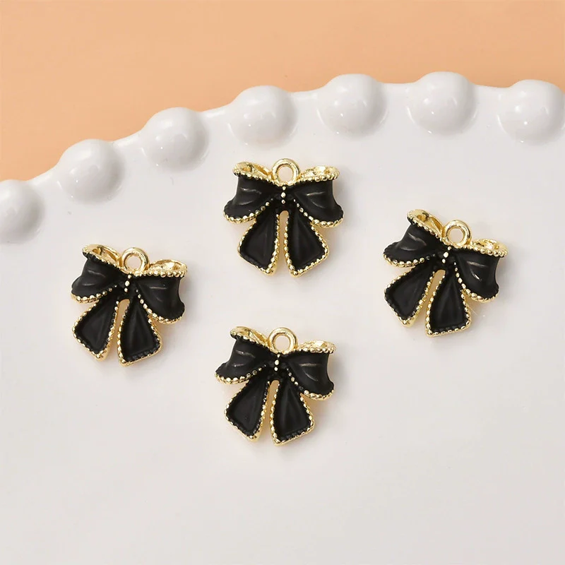 Alloy Oil Dropping Bow Jewelry Pendant Accessories Electroplated For Diy Bracelet Necklace Earrings - Image 7