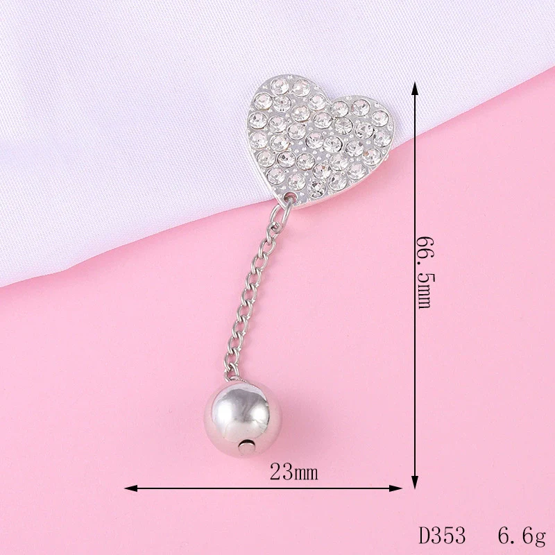 Alloy Phone Shell Jewelry Accessories With Love Peach Heart Design And Electroplating Treatment - Image 26