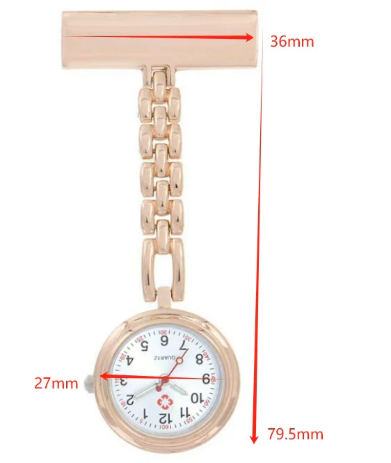 Alloy Pocket Watch For Women And Students With Engraving Round Dial Medical Style - Image 6