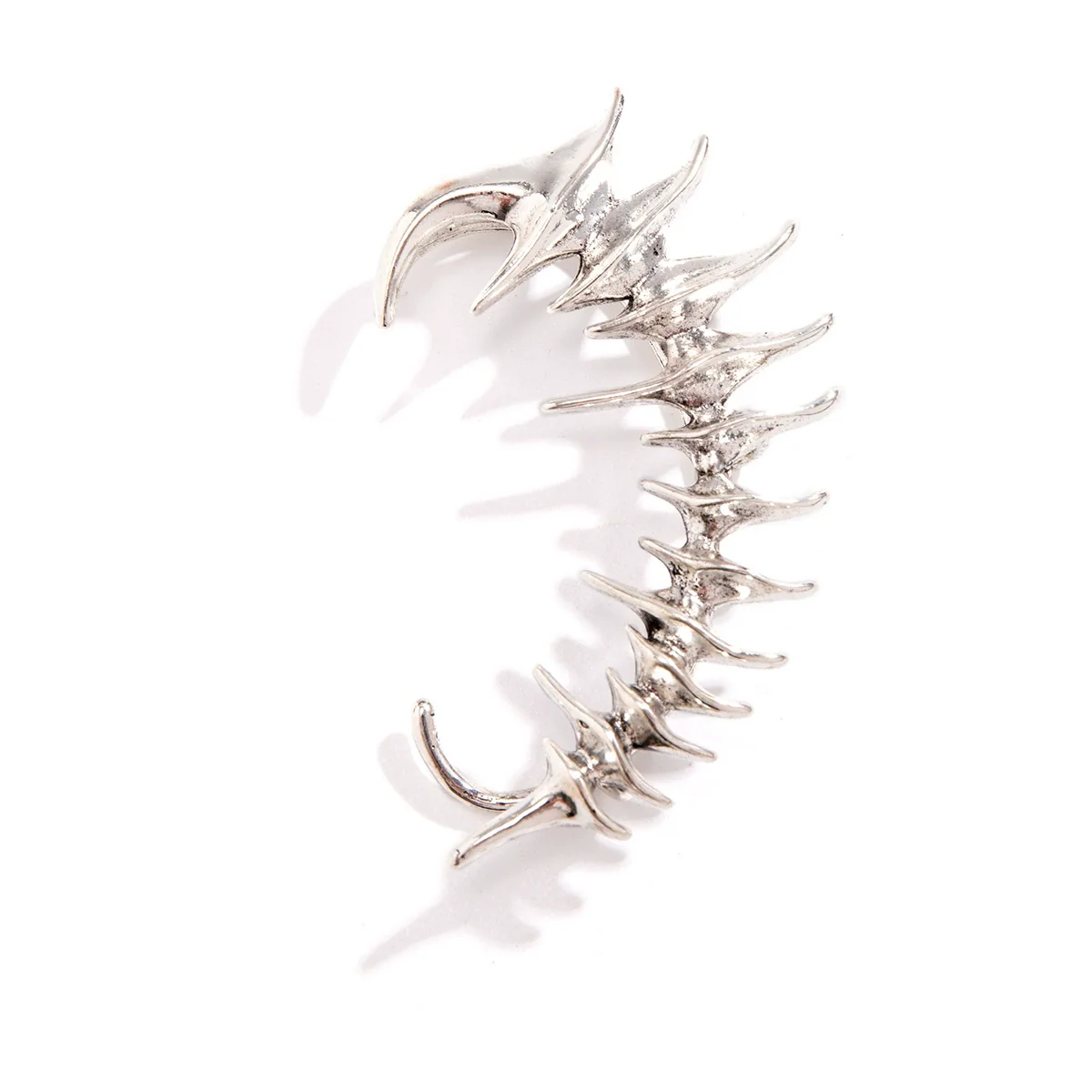 Alloy Punk Style Electroplated Bone Thorn Ear Clip Jewelry - Image 5