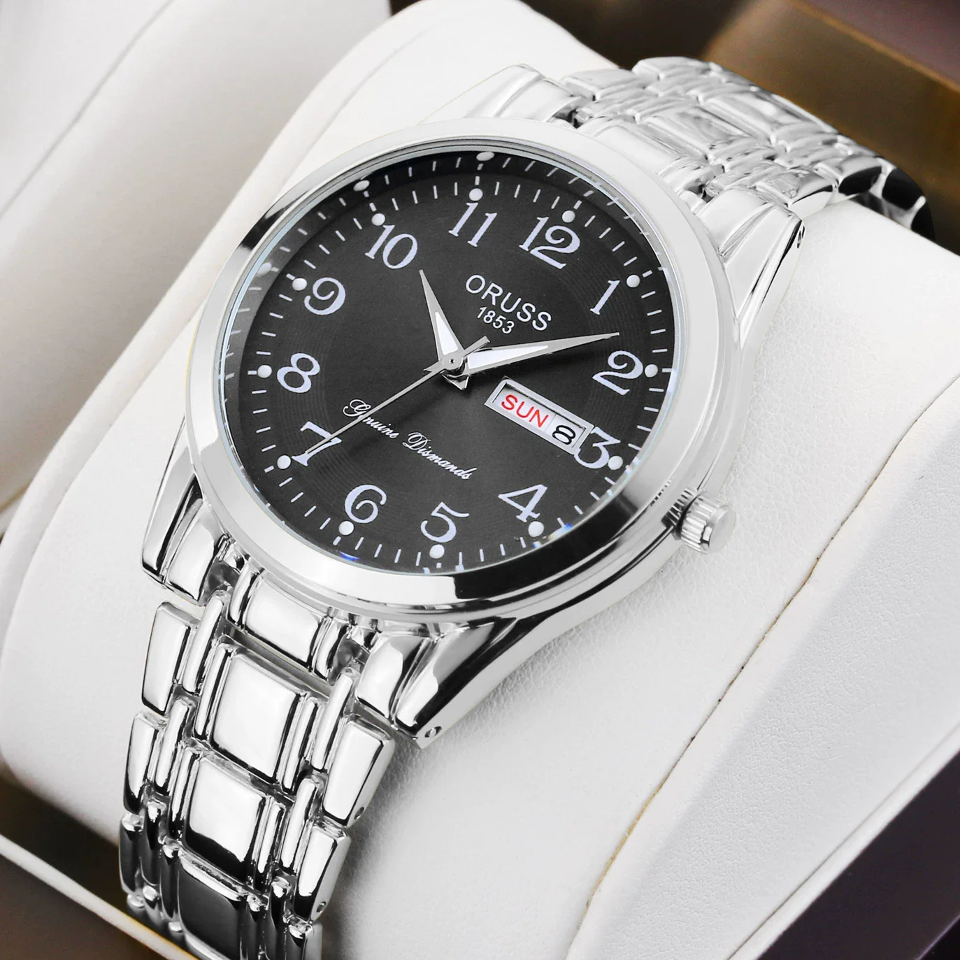 Alloy Quartz And Mechanical Men's Rectangle Waterproof Luminous Watch With Mineral Strengthened Glass Mirror And Stainless Steel Single Folding Buckle - Image 8