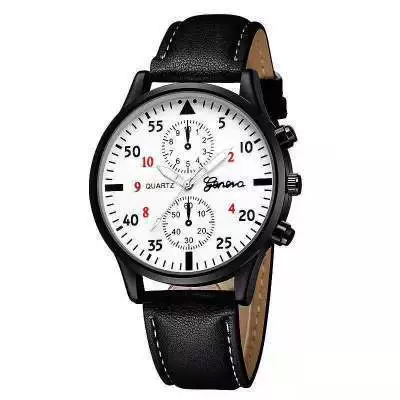Alloy Round Dial Men's Quartz Watch With Imitation Leather Strap And Stainless Steel Clasp Luminous Leisure Style - Image 6