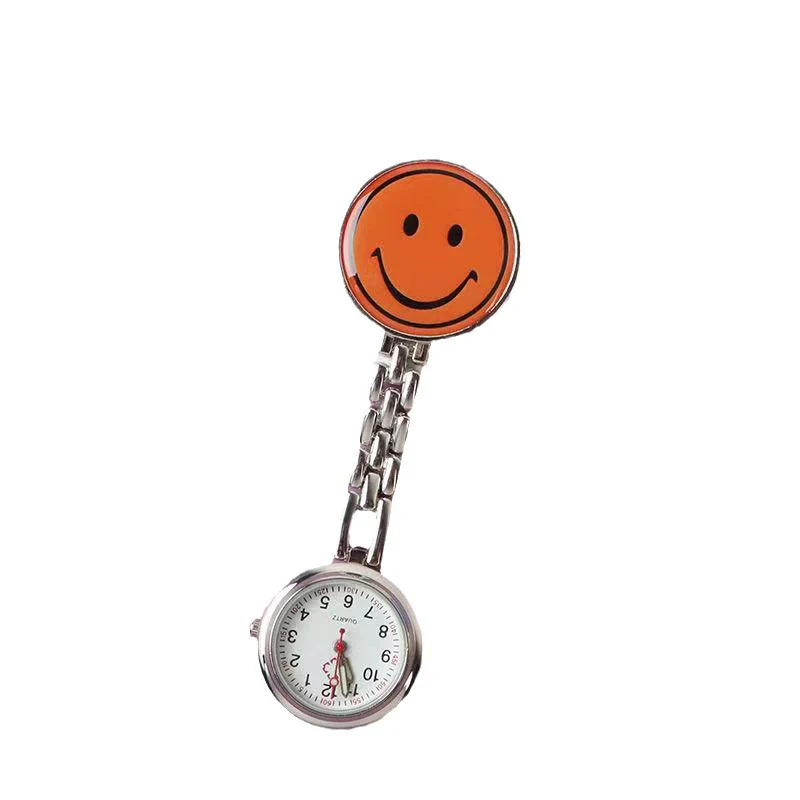 Alloy Round Smiley Face Fashion Nurse Pocket Watch For Girls And Students - Image 5