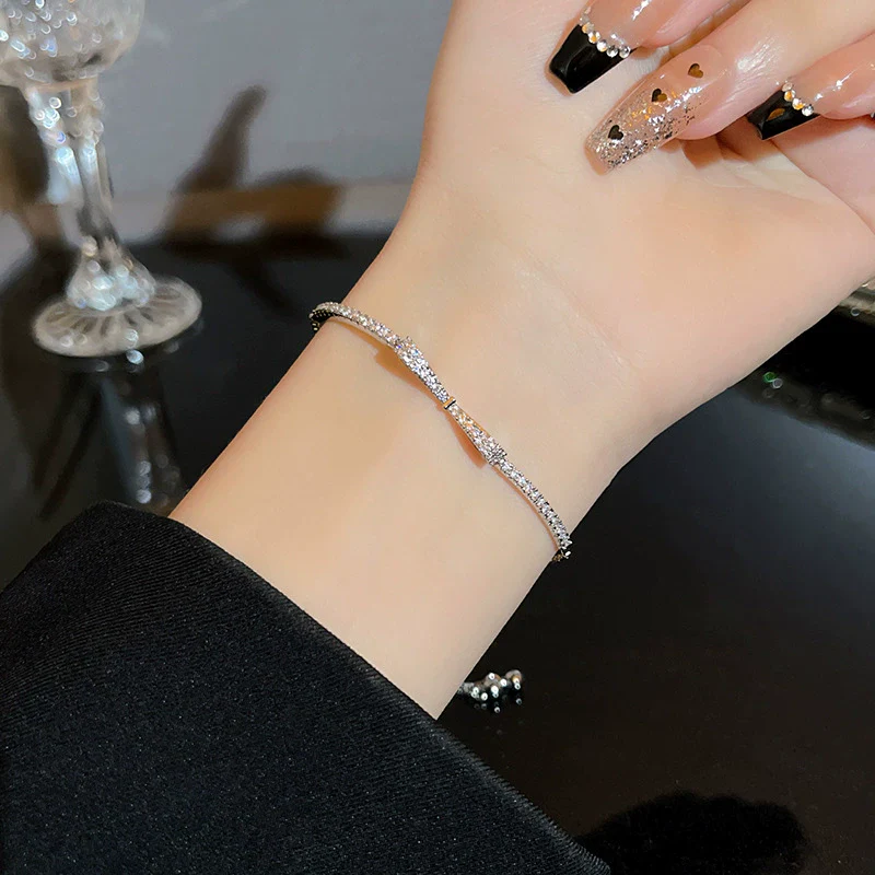 Alloy Silver Electroplated Heart Star Geometric Women's Bracelet With Zircon Pearl - Image 16