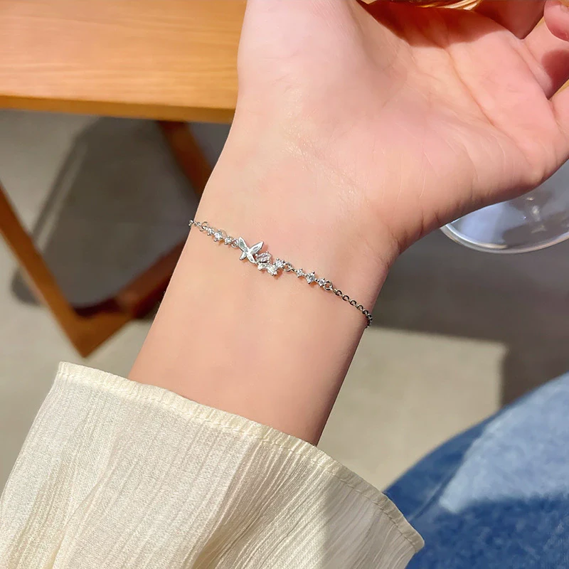 Alloy Silver Electroplated Heart Star Geometric Women's Bracelet With Zircon Pearl - Image 31