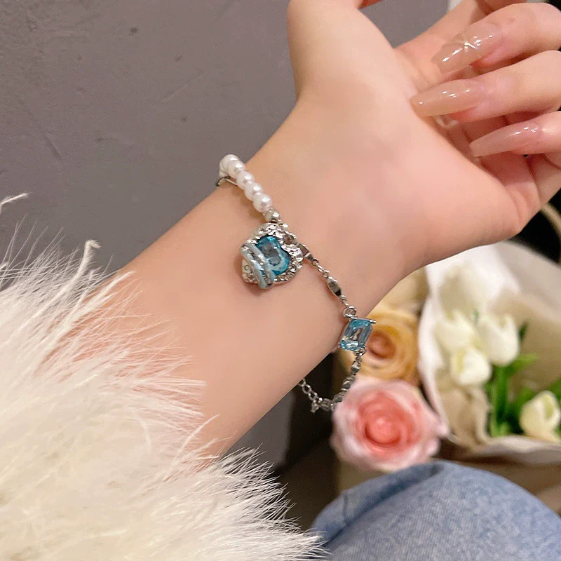 Alloy Silver Electroplated Heart Star Geometric Women's Bracelet With Zircon Pearl - Image 32