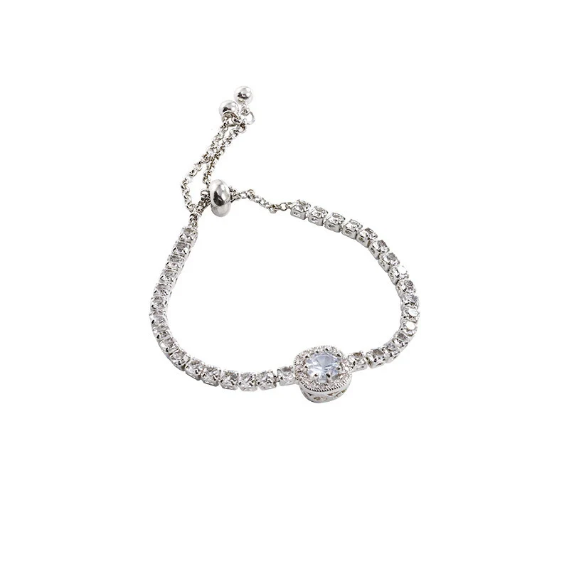 Alloy Silver Electroplated Heart Star Geometric Women's Bracelet With Zircon Pearl - Image 5