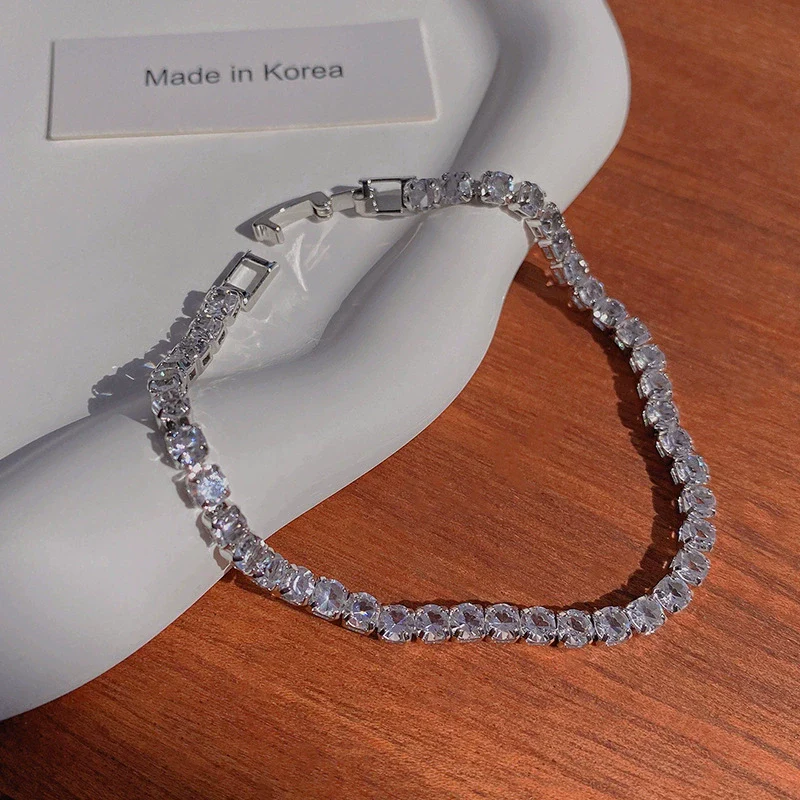 Alloy Silver Electroplated Heart Star Geometric Women's Bracelet With Zircon Pearl - Image 6