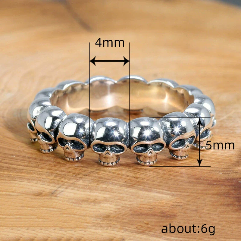 Alloy Skull Finger Ring Unisex Retro Domineering With Electroplating - Image 5