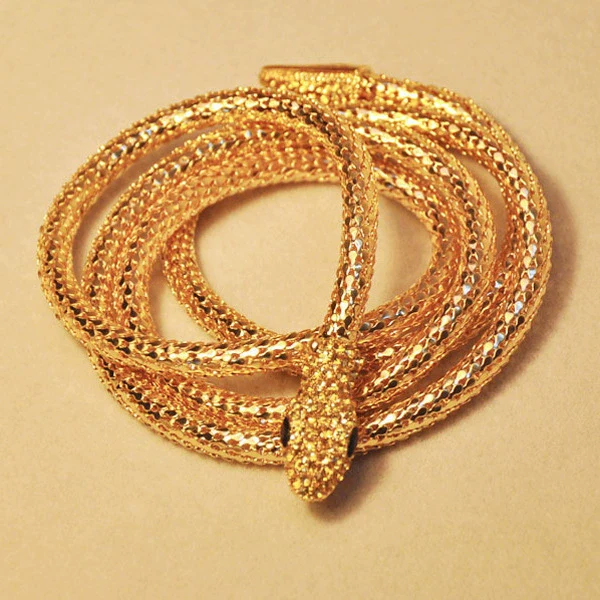 Alloy Snake Bone Chain Jewelry With Rhinestone Pendant And Diamond Design For Men Featuring Animal And Zodiac Patterns Hiphop Style - Image 6