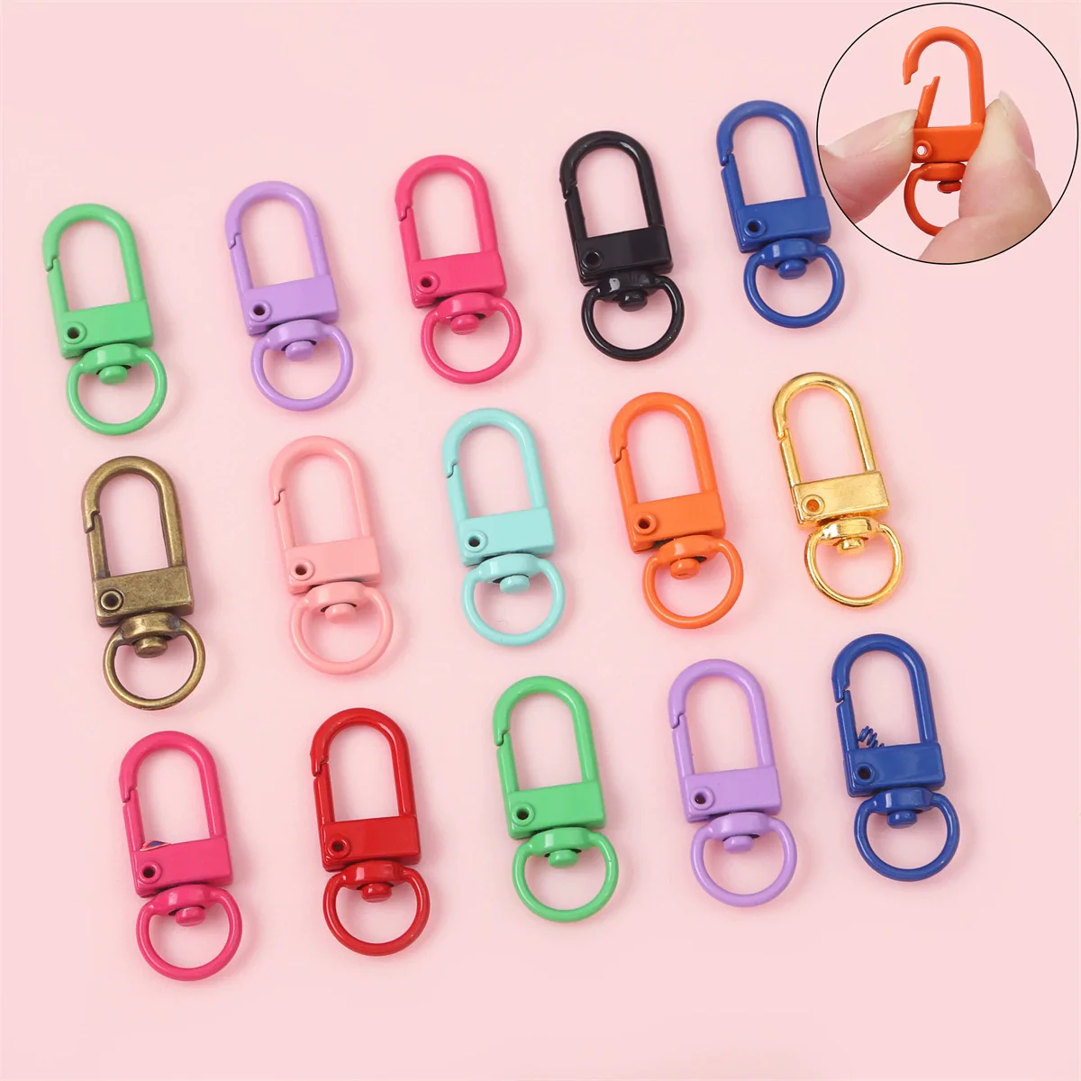 Alloy Spray Paint Handmade Key Chain Door Buckle Mask Chain Pendant Bag Decoration Accessories