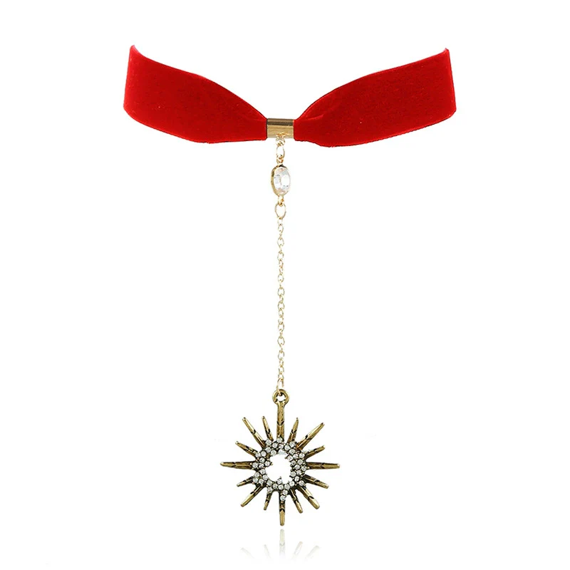 Alloy Star Necklace With Animals Zodiac Pattern Electroplated And Box Chain Velvet Flannel Material - Image 5