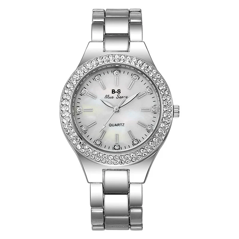 Alloy Steel Strip Quartz Women's Watch Diamondencrusted Fashion Elegant Round - Image 7