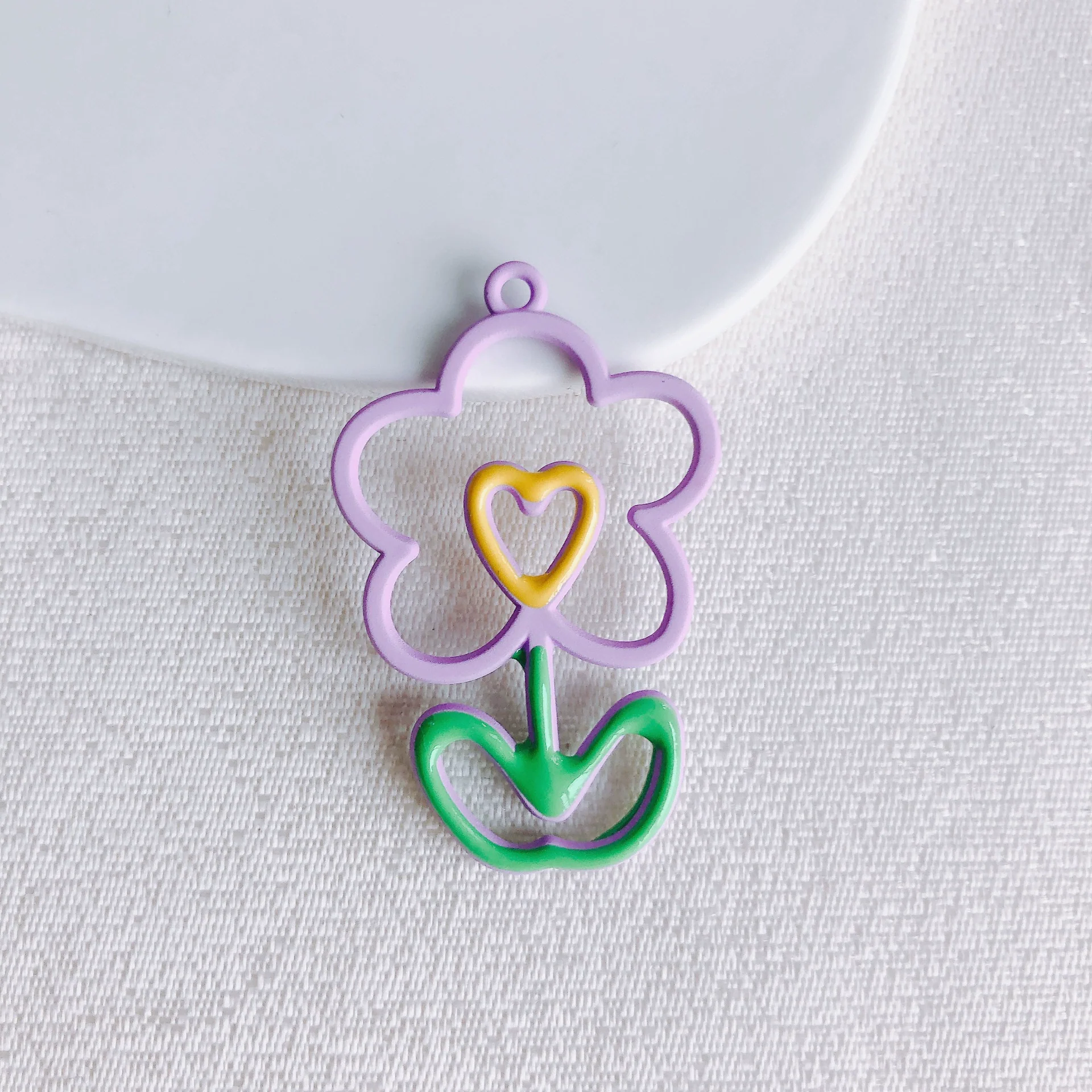 Alloy Sweet Style Macaron Color Flower Earrings And Hair Accessories Diy Handmade Jewelry - Image 8