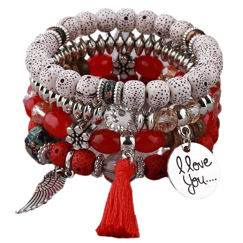 Alloy Tassel Wings Pendant Ladies Bracelet Fashion Style - Image 5
