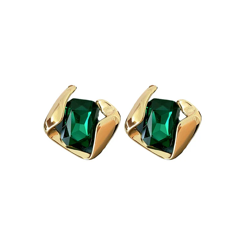 Alloy Titanium Steel Square Electroplating Sophisticated Geometric Women's Earrings And Necklaces Fashion Set - Image 5