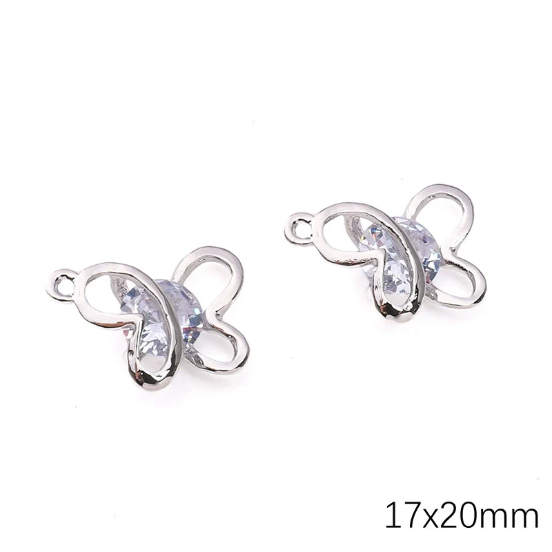 Alloy Zircon Jewelry Accessories With Square Pattern Love Key Butterfly Pendant For Diy Handmade Bracelet And Earrings - Image 15