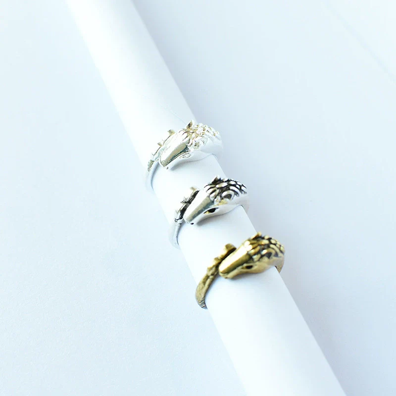 Animal Zodiac Alloy Ring With Cartoon Characters Oil Treated Unisex Jewelry - Image 2
