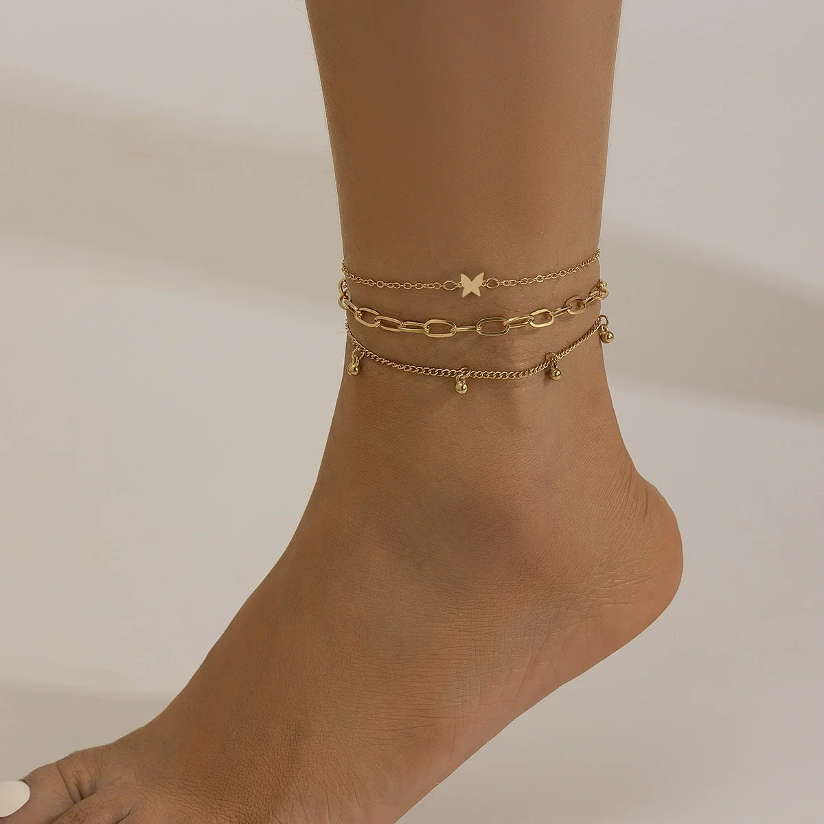 Anklet Alloy Imitation Pearl Star Butterfly Dolphin Animal Zodiac Design For Women - Image 6