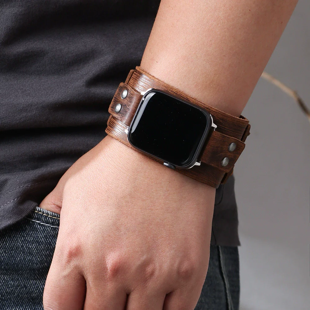 Apple Watch Strap Genuine Leather Retro Highend Allmatch Style - Image 4