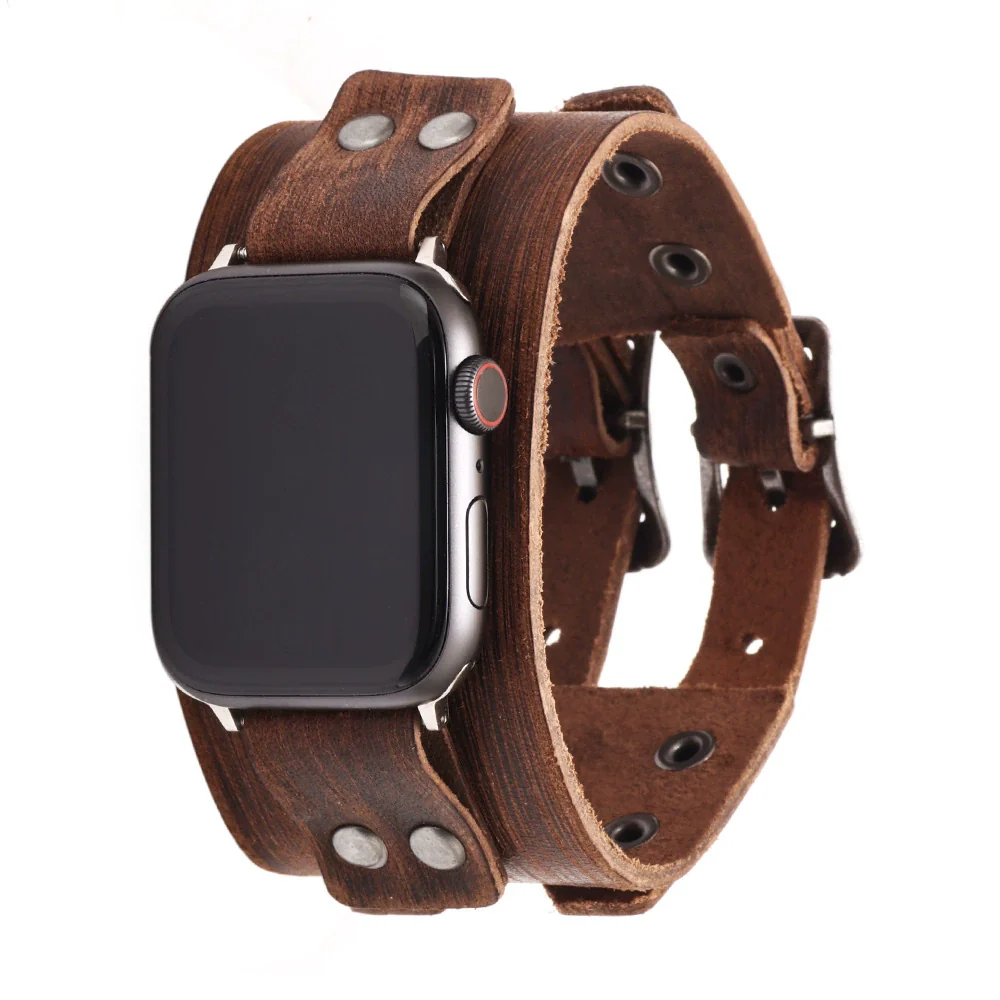 Apple Watch Strap Genuine Leather Retro Highend Allmatch Style - Image 5