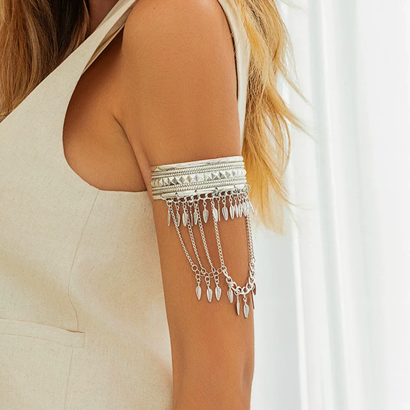 Arm Chain Jewelry Metal Iron Aluminum Chain Alloy Tassel Retro Western Cowboy Style Electroplating - Image 7