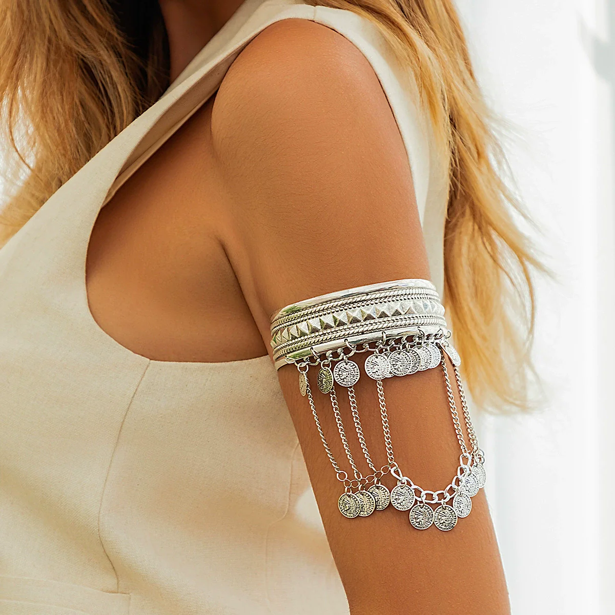 Arm Chain Jewelry Metal Iron Aluminum Chain Alloy Tassel Retro Western Cowboy Style Electroplating - Image 9
