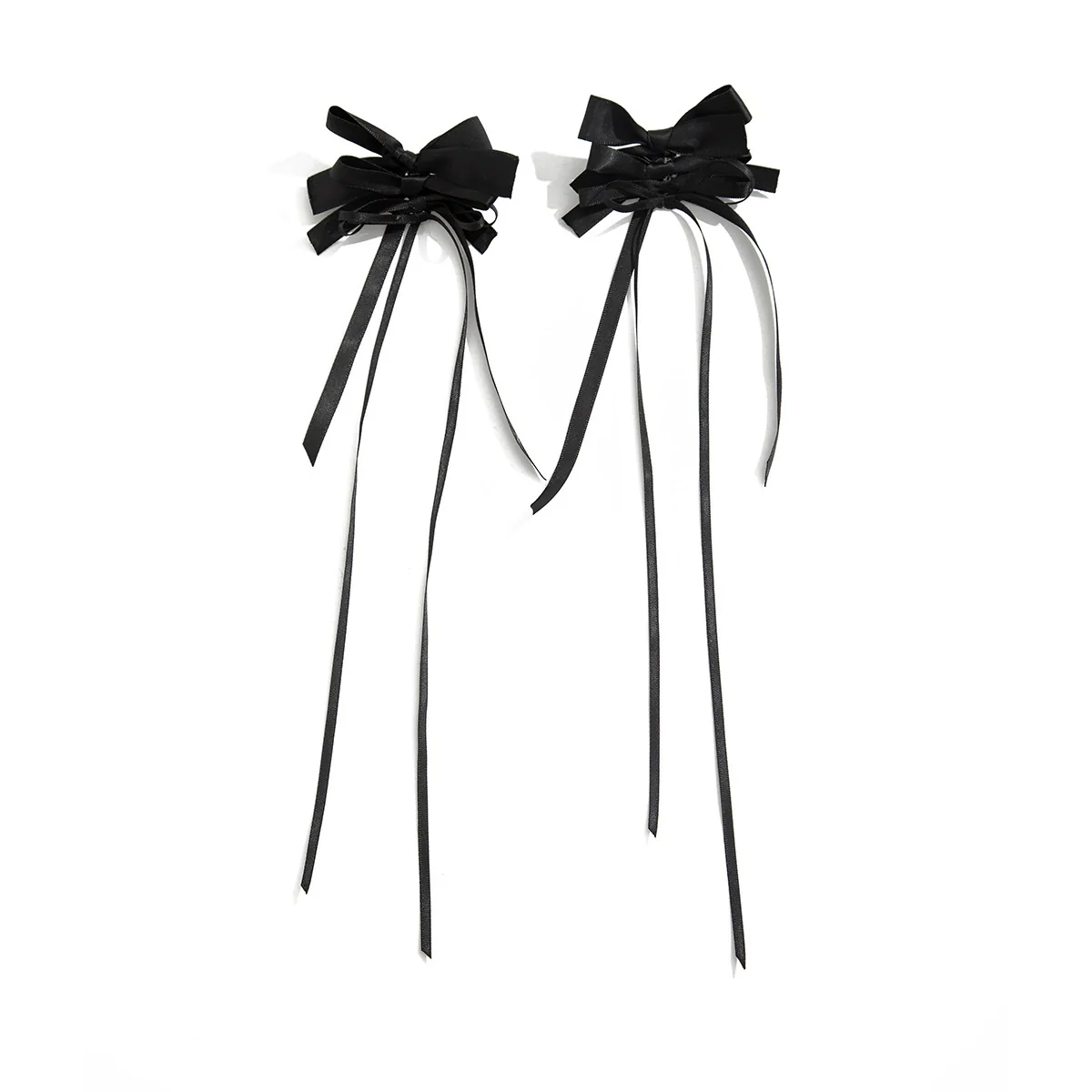Ballet Ribbon Handmade Fourlayer Bow Earrings For Women - Image 5